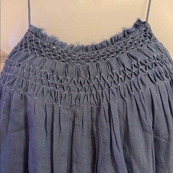 Frame Denim Women’s Shirt Top Spaghetti Straps Blue Cotton size Small - Picture 2 of 10